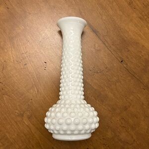 Vintage Hobnail Milk-glass Vase